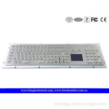 IP65 Rugged Kiosk Metal Industrial Keyboard With Touchpad F